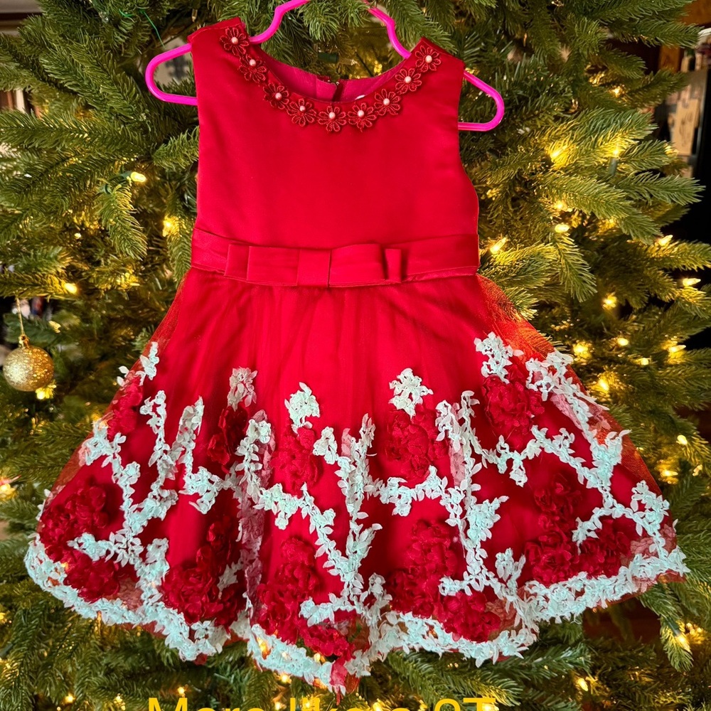 New Red dress for girls 12M